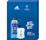 Adidas UEFA Champions League Best of The Best voda po holení 100 ml + sprchový gél 250 ml, kozmetická sada pre mužov