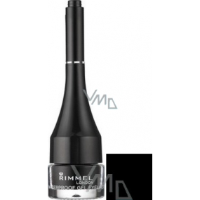 Rimmel London Waterproof vodeodolné gélové očné linky 001 Black 2 g