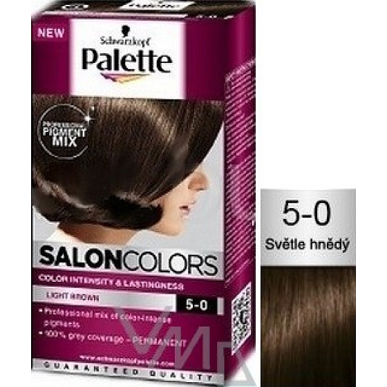 Schwarzkopf Palette Salon Colors farby na vlasy odtieň 5-0 Svetlo hnedá