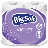 Big Soft Violet 2vrstvový toaletný papier, 4 role, 20 m role