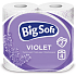 Big Soft Violet 2vrstvový toaletný papier, 4 role, 20 m role