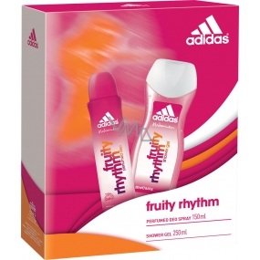 Adidas Fruity Rhythm dezodorant sprej 150 ml + sprchový gél 250 ml, pre ženy kozmetická sada