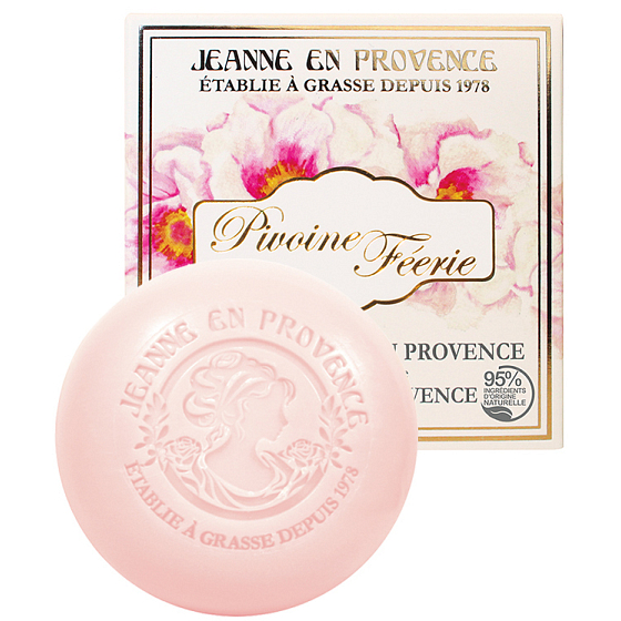 Jeanne en Provence Pivoine Feerie - Pivoňková víla tuhé toaletné mydlo 100 g