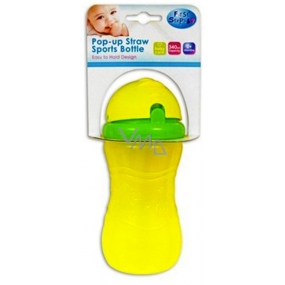 First Steps 6+ fľaša so slamkou pre deti žltá 340 ml