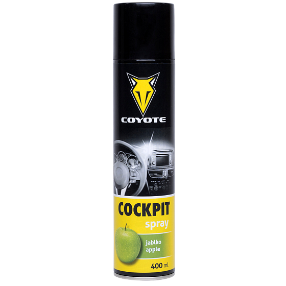 Coyote Cockpit Jablko antistatický, čistí a ošetruje plast, kožu, gumu, drevo, koženku v interiéri vozidla 400 ml sprej