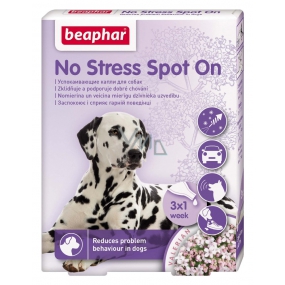 Beaphar No Stress Pipeta pre upokojenie, odstránenie stresu, úzkosti pes 3 x 0,7 ml