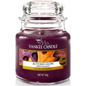 Yankee Candle Autumn Glow - Žiarivý jeseň vonná sviečka Classic malá sklo 104 g