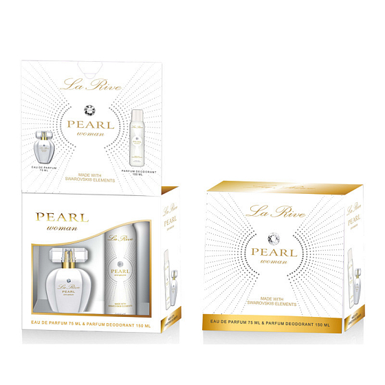 La Rive Swarovski Pearl toaletná voda pre ženy 75 ml + dezodorant sprej 150 ml, darčeková sada
