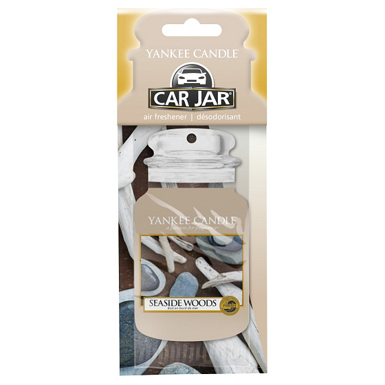 Yankee Candle Seaside Woods - Prímorská dreva Classic vonná visačka do auta papierová 12 g