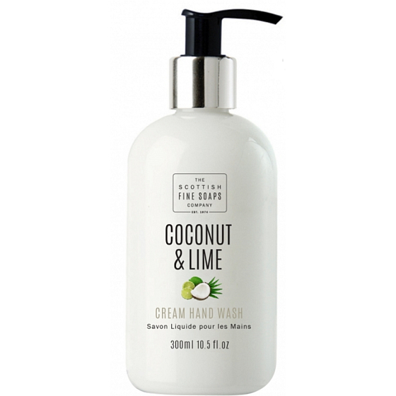 Scottish Fine Soaps Kokos a Limetka krémové tekuté mydlo na ruky dávkovač 300 ml