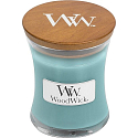 Woodwick Blue Java Banana - Havajský banán vonná sviečka s dreveným knôtom a viečkom sklo stredná 275 g
