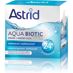 Astrid Aqua Biotic denný a nočný krém normálna a zmiešaná pleť, 50 ml