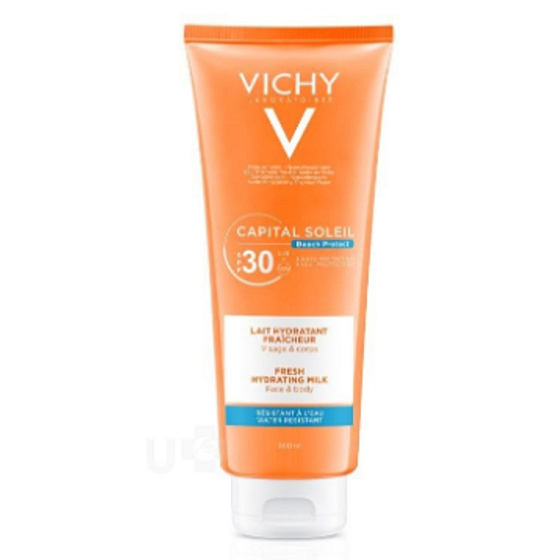 Vichy Capital Soleil SPF30 multifunkčné opaľovacie hydratačné mlieko pre celú rodinu 300 ml