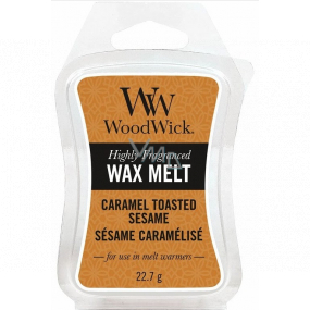 Woodwick Caramel Toasted Sesame - Sezamové sušienky s karamelom vonný vosk do aromalampy 22.7 g