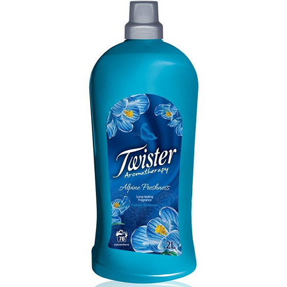 Twister Alpine Freshness - Alpská sviežosť avivážny prípravok na zmäkčenie a prevoňanie bielizne 70 dávok 2 l