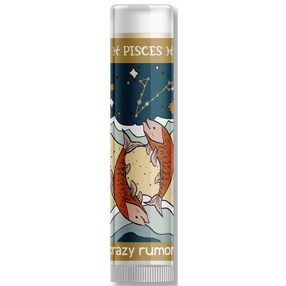 Crazy Rumors Zodiac Ryby balzam na pery s príchuťou manga, citrónu a lesného ovocia 4,4 ml