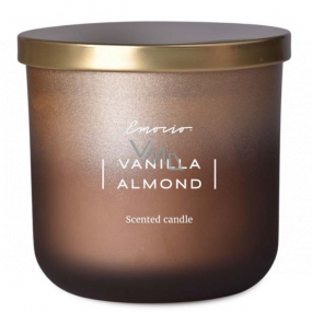 Emocio Vanilla Almond - Sviečka s vôňou vanilky a mandlí, sklo s plechovým viečkom 100 x 100 mm