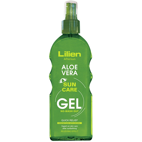 Lilien Sun Active Aloe Vera Upokojujúci gél po opaľovaní bez oplachovania 200 ml