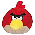 Plyšový držiak na ceruzky/prstová hračka Angry Birds červený 5 cm 1 kus