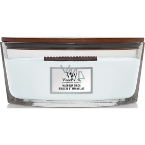 WoodWick Magnolia Birch - sviečka s vôňou magnólie a brezy s dreveným knôtom a viečkom 453 g