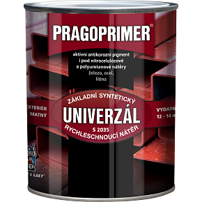 Pragoprimer Univerzál S2035 základná farba na kov, 0840 červenohnedá, 600 ml