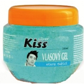 Mika Kiss Silver extra silno tužiaci vlasový gél 250 ml