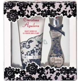 Christina Aguilera Signature toaletná voda pre ženy 15 ml + sprchový gél 50 ml, darčeková sada