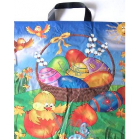 Press Igelitová taška 45 x 50 cm s uchom Veľkonočné Kuřátko a vajíčka 1 kus