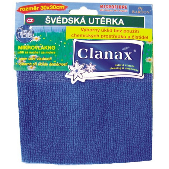 Clanax Švédska utierka mikrovlákno 30 x 30 cm, 205 g 1 kus