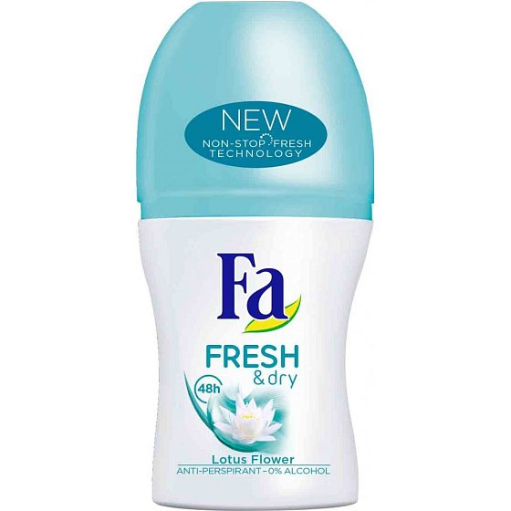 Fa Fresh & Dry Lotus Flower guličkový antiperspirant dezodorant roll-on pre ženy 50 ml