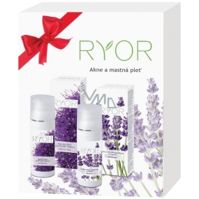 Ryor Aknestop Akné a mastná pleť krém s fytosfingozínom a irisom 50 ml + zmatňujúci krém s púdrovým efektom 50 ml, kozmetická sada