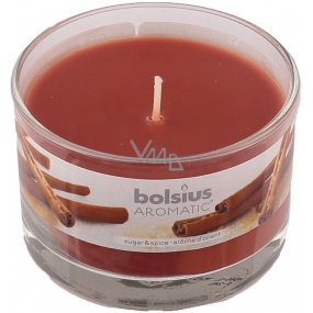 Bolsius Aromatic Sugar & Spice - Cukor a korenia vonná sviečka v skle 90 x 65 mm 247 g doba horenia cca 30 hodín