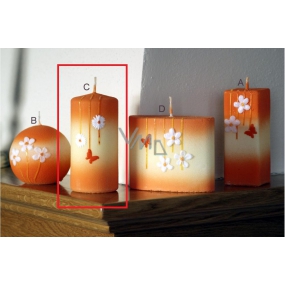 Lima Rozkvitnutá lúka sviečka oranžová valec 60 x 120 mm 1 kus