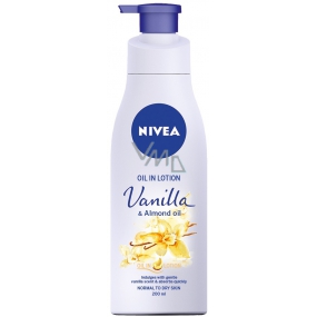 Nivea Vanilla & Almond Oil telové mlieko s olejom dávkovač 200 ml