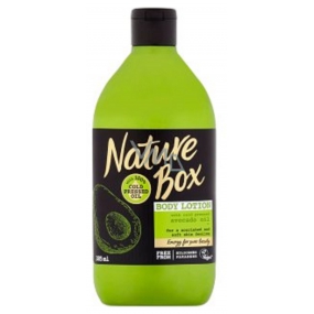 Nature Box Avokádo Regeneračné telové mlieko so 100% za studena lisovaným olejom, vhodné pre vegánov 385 ml