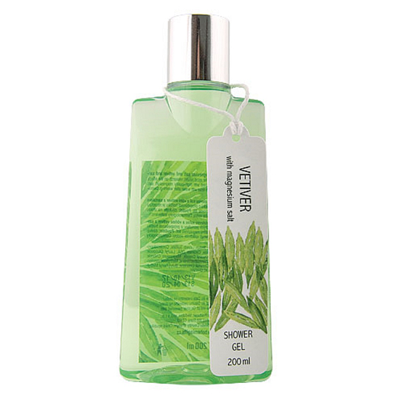 Bohemia Gifts Vetiver a santalové drevo s magnéziovú soľou 2v1 sprchový gél a šampón na vlasy 200 ml
