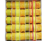 Ditipo Stuha látková s drôtikom žltá neon 4 m x 15 mm