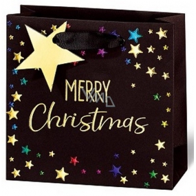 BSB Luxusná darčeková papierová taška 14,5 x 15 x 6 cm Vianočné Merry Christmas VDT 433-CD