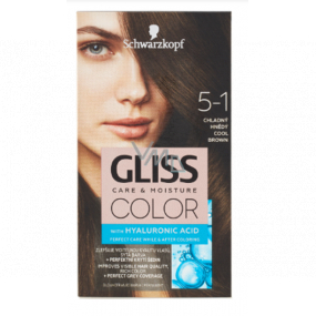 Schwarzkopf Gliss Color farba na vlasy 5-1 Chladný hnedý 2 x 60 ml