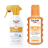 Eucerin Sun Sensitive Protect SPF 50 sprej na opaľovanie 200 ml + SPF30 transparentné sprej pre deti 200 ml