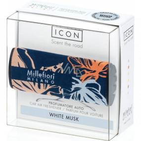 Millefiori Milano Icon White Musk - Biele pižmo vôňa do auta Textil Floral vonia až 2 mesiace 47 g