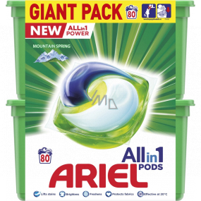Ariel All-in-1 Pods Mountain Spring gélové kapsule na pranie bielizne 80 kusov 2016 g
