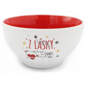 Nekupto Darčekové centrum Keramická raňajková miska Z lásky 13 x 6,5 cm