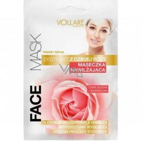 Vollaré Cosmetics Hydratačná maska s výťažkom z divokej ruže na tvár a krk 2 x 5 ml
