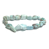 Larimar Troml náramok elastický prírodný kameň z lesklých a zaoblených kameňov 16 - 17 cm, kameň bájnej Atlantídy