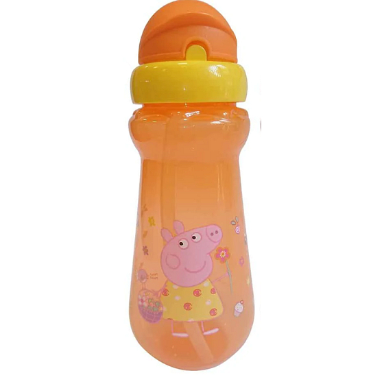 Moja prvá Peppa Pig - Fľaša Peppa Pig so slamkou Oranžová 310 ml