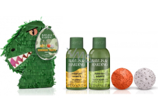 Baylis & Harding Dinosaurus pena do kúpeľa 100 ml + šampón na vlasy 30 ml + šumivá bomba do kúpeľa 2 x 20 g, kozmetická sada pre deti