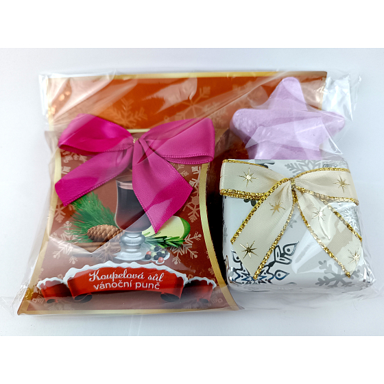 Idc Institute Christmas Punch kúpeľová soľ 50 g + toaletné mydlo 100 g + pena do kúpeľa 35 g, kozmetická sada pre ženy