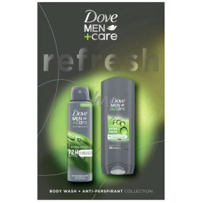 Dove Men+Care Refresh sprchový gél 250 ml + deodorant sprej 150 ml, darčeková kazeta