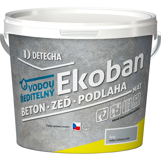 Detecha Ekoban farba na drevo i betón, šedá, 5 kg